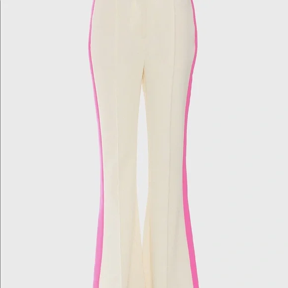 GAWQO ONE-BUTTON CONTRAST BLAZER AND FLARE PANT SET - Picture 6 of 9